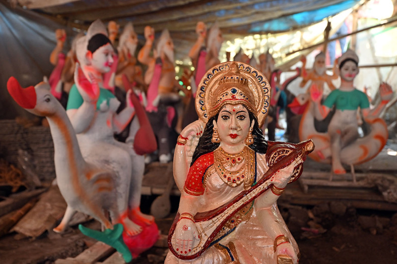 आज श्रीपञ्चमी : विद्याकी अधिष्ठात्री देवी सरस्वतीको विधिपूर्वक पूजा आराधना गरिँदै